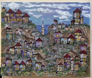 The Cozy Village by artist kelli foss