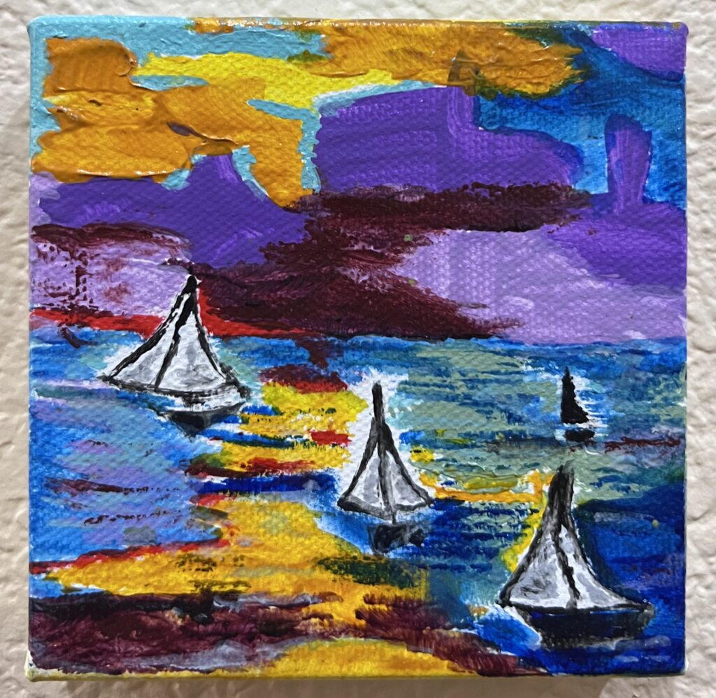 little boats by artist kelli foss