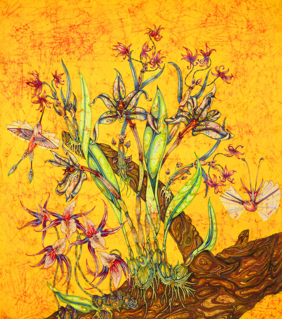 Humming Birds Delight by artist ray evans at santa cruz art expressions