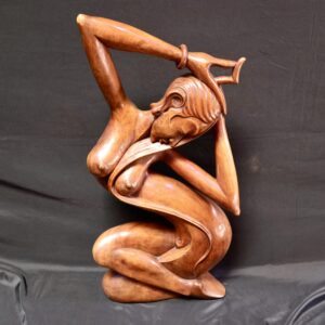 Echo of silence by Jordyn James wood sculpture, Mahogany, $6000
